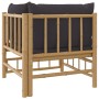 Bamboo garden corner sofa with dark gray cushions by vidaXL, Modular outdoor sofas - Ref: Foro24-362308, Price: 115,65 €, Dis...