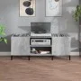 Furniture made of gray concrete plywood discs 121x38x48 cm by vidaXL, CD and DVD storage - Ref: Foro24-831937, Price: 67,00 €...