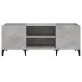Mueble discos madera contrachapada gris hormigón 121x38x48 cm de vidaXL, Almacenamiento para CD y DVD - Ref: Foro24-831937, P...