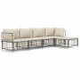 Gartenmöbel-Set 5-teilig mit Kissen Anthrazit PE-Rattan von vidaXL, Outdoor-Sofas - Ref: Foro24-3186742, Preis: 403,56 €, Rab...
