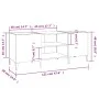 Furniture made of gray concrete plywood discs 121x38x48 cm by vidaXL, CD and DVD storage - Ref: Foro24-831937, Price: 67,00 €...