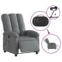 Sillón reclinable de masaje eléctrico tela gris oscuro