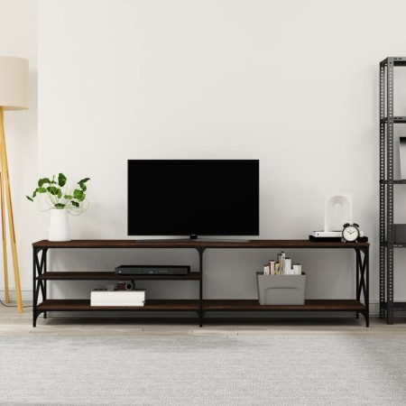 TV-Schrank aus Metall und Sperrholz aus brauner Eiche, 200 x 40 x 50 cm von vidaXL, TV-Möbel - Ref: Foro24-826743, Preis: 90,...