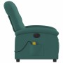 Sillón reclinable de masaje eléctrico tela verde oscuro