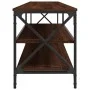 Metal TV cabinet and brown oak plywood 200x40x50cm by vidaXL, TV Furniture - Ref: Foro24-826743, Price: 88,86 €, Discount: %