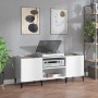 Sperrholz-Disc-Schrank glänzend weiß 121x38x48 cm von vidaXL, CD- und DVD-Speicher - Ref: Foro24-831935, Preis: 74,71 €, Raba...