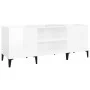 Sperrholz-Disc-Schrank glänzend weiß 121x38x48 cm von vidaXL, CD- und DVD-Speicher - Ref: Foro24-831935, Preis: 73,76 €, Raba...