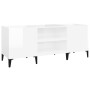 Sperrholz-Disc-Schrank glänzend weiß 121x38x48 cm von vidaXL, CD- und DVD-Speicher - Ref: Foro24-831935, Preis: 74,71 €, Raba...