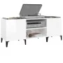 Sperrholz-Disc-Schrank glänzend weiß 121x38x48 cm von vidaXL, CD- und DVD-Speicher - Ref: Foro24-831935, Preis: 73,76 €, Raba...