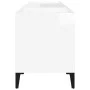 Sperrholz-Disc-Schrank glänzend weiß 121x38x48 cm von vidaXL, CD- und DVD-Speicher - Ref: Foro24-831935, Preis: 73,76 €, Raba...