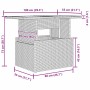Conjunto de sofá de jardín con cojín 6 pcs Negro Poliratán