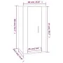 TV-Wandschrank in Sonoma-Grau, 40 x 34,5 x 80 cm von vidaXL, TV-Möbel - Ref: Foro24-816678, Preis: 40,38 €, Rabatt: %