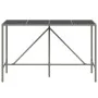 High bar table with gray PE rattan glass surface 180x70x110 cm by vidaXL, Garden tables - Ref: Foro24-362592, Price: 92,59 €,...