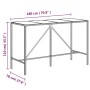 Stehtisch mit PE Rattan Glasoberfläche grau 180x70x110 cm von vidaXL, Gartentische - Ref: Foro24-362592, Preis: 93,52 €, Raba...