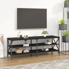 TV stand made of black plywood wood 140x40x50 cm by vidaXL, TV Furniture - Ref: Foro24-826724, Price: 78,59 €, Discount: %