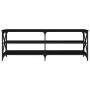 TV stand made of black plywood wood 140x40x50 cm by vidaXL, TV Furniture - Ref: Foro24-826724, Price: 78,59 €, Discount: %
