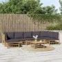 8-teiliges Gartenmöbelset aus Bambus mit dunkelgrauen Kissen. von vidaXL, Gartensets - Ref: Foro24-3155238, Preis: 754,11 €, ...