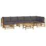 8-teiliges Gartenmöbelset aus Bambus mit dunkelgrauen Kissen. von vidaXL, Gartensets - Ref: Foro24-3155238, Preis: 754,11 €, ...