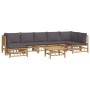 8-teiliges Gartenmöbelset aus Bambus mit dunkelgrauen Kissen. von vidaXL, Gartensets - Ref: Foro24-3155238, Preis: 710,40 €, ...