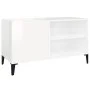 Glossy white plywood disc cabinet 84.5x38x48 cm by vidaXL, CD and DVD storage - Ref: Foro24-831951, Price: 65,09 €, Discount: %