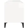 Glossy white plywood disc cabinet 84.5x38x48 cm by vidaXL, CD and DVD storage - Ref: Foro24-831951, Price: 65,09 €, Discount: %