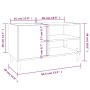 Glänzend weißer Sperrholz-Scheibenschrank 84,5 x 38 x 48 cm von vidaXL, CD- und DVD-Speicher - Ref: Foro24-831951, Preis: 64,...