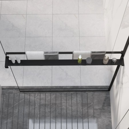 Duschwandregal aus schwarzem Aluminium 100 cm von vidaXL, Badezimmerzubehör - Ref: Foro24-153617, Preis: 63,45 €, Rabatt: %