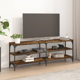 Smoked oak plywood TV cabinet 140x30x50 cm by vidaXL, TV Furniture - Ref: Foro24-826746, Price: 67,70 €, Discount: %