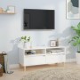 Hochglanzweißer TV-Schrank aus Sperrholz, 100 x 34,5 x 44,5 cm von vidaXL, TV-Möbel - Ref: Foro24-831895, Preis: 70,39 €, Rab...