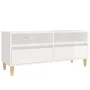 Glossy white plywood TV cabinet 100x34.5x44.5cm by vidaXL, TV Furniture - Ref: Foro24-831895, Price: 69,54 €, Discount: %
