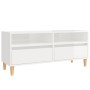Hochglanzweißer TV-Schrank aus Sperrholz, 100 x 34,5 x 44,5 cm von vidaXL, TV-Möbel - Ref: Foro24-831895, Preis: 70,39 €, Rab...