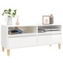 Mueble de TV madera contrachapada blanco brillo 100x34,5x44,5cm de vidaXL, Muebles TV - Ref: Foro24-831895, Precio: 70,29 €, ...
