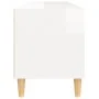 Glossy white plywood TV cabinet 100x34.5x44.5cm by vidaXL, TV Furniture - Ref: Foro24-831895, Price: 69,54 €, Discount: %