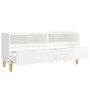 Hochglanzweißer TV-Schrank aus Sperrholz, 100 x 34,5 x 44,5 cm von vidaXL, TV-Möbel - Ref: Foro24-831895, Preis: 70,39 €, Rab...