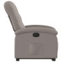Sillón eléctrico reclinable elevable de tela gris taupe