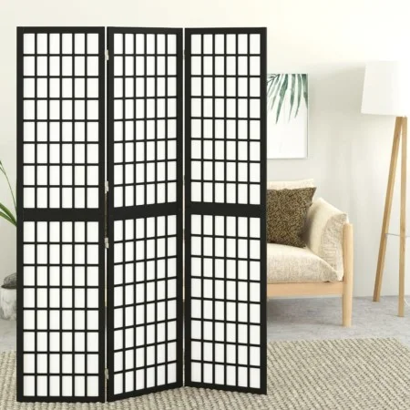 Folding screen with 3 panels Japanese style black 120x170 cm by vidaXL, Room dividers - Ref: Foro24-352079, Price: 112,93 €, ...