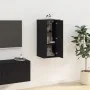 Black wall TV cabinet 40x34.5x80 cm by vidaXL, TV Furniture - Ref: Foro24-816673, Price: 38,84 €, Discount: %