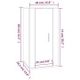 Schwarzer TV-Wandschrank 40x34,5x80 cm von vidaXL, TV-Möbel - Ref: Foro24-816673, Preis: 39,11 €, Rabatt: %