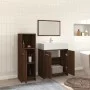 3-teiliges Badezimmermöbel-Set aus braunem Eichensperrholz von vidaXL, Badezimmermöbel - Ref: Foro24-3154408, Preis: 92,23 €,...