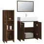 3-teiliges Badezimmermöbel-Set aus braunem Eichensperrholz von vidaXL, Badezimmermöbel - Ref: Foro24-3154408, Preis: 92,23 €,...