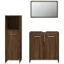 3-teiliges Badezimmermöbel-Set aus braunem Eichensperrholz von vidaXL, Badezimmermöbel - Ref: Foro24-3154408, Preis: 92,23 €,...