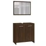3-teiliges Badezimmermöbel-Set aus braunem Eichensperrholz von vidaXL, Badezimmermöbel - Ref: Foro24-3154408, Preis: 92,23 €,...
