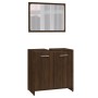 3-teiliges Badezimmermöbel-Set aus braunem Eichensperrholz von vidaXL, Badezimmermöbel - Ref: Foro24-3154408, Preis: 92,53 €,...
