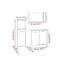 3-teiliges Badezimmermöbel-Set aus braunem Eichensperrholz von vidaXL, Badezimmermöbel - Ref: Foro24-3154408, Preis: 92,23 €,...