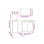 3-teiliges Badezimmermöbel-Set aus braunem Eichensperrholz von vidaXL, Badezimmermöbel - Ref: Foro24-3154408, Preis: 92,53 €,...
