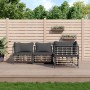 Gartenmöbel-Set 4-teilig und anthrazitgraue PE-Rattankissen von vidaXL, Outdoor-Sofas - Ref: Foro24-3186747, Preis: 342,91 €,...