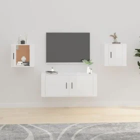 Wand-TV-Schränke 2 Stück glänzend weiß 40x34,5x40 cm von vidaXL, TV-Möbel - Ref: Foro24-816645, Preis: 49,32 €, Rabatt: %