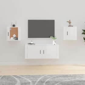 Wand-TV-Schränke 2 Stück glänzend weiß 40x34,5x40 cm von vidaXL, TV-Möbel - Ref: Foro24-816645, Preis: 49,83 €, Rabatt: %