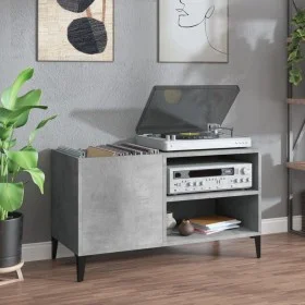 Concrete gray plywood disc cabinet 84.5x38x48 cm by vidaXL, CD and DVD storage - Ref: Foro24-831953, Price: 57,54 €, Discount: %