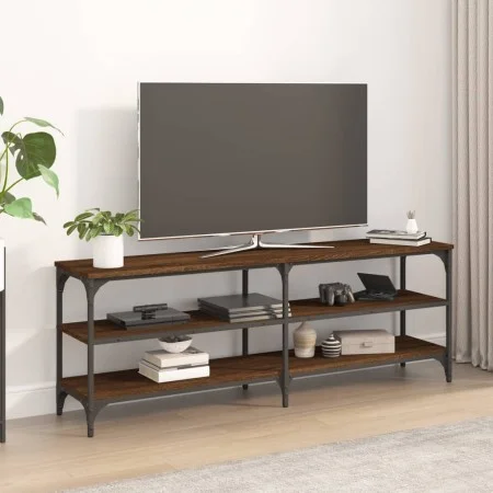 Mueble de TV madera contrachapada marrón roble 140x30x50 cm de vidaXL, Muebles TV - Ref: Foro24-826748, Precio: 67,08 €, Desc...